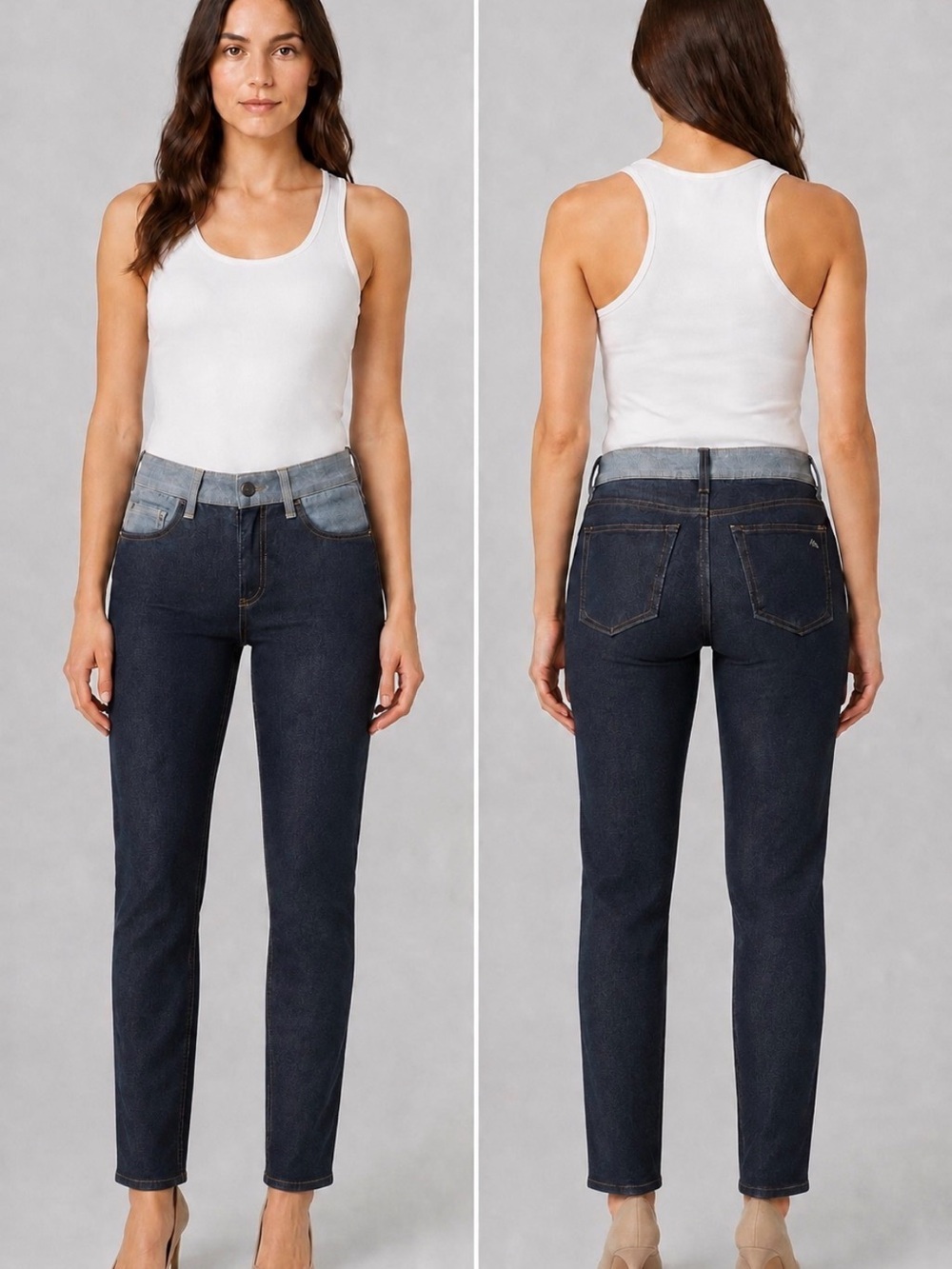 Chic rag & bone Skinny Two Tone Jeans Women’s  size 25  Made in the USA
